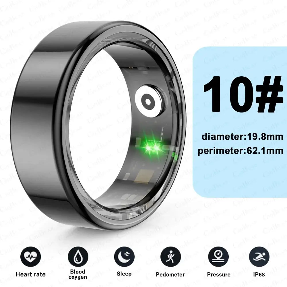 5ATM Waterproof Smart Ring for Men Women Health Monitoring 100+ Sport Modes Fitness Tracking Waterproof Sport Ring Smart 2024New