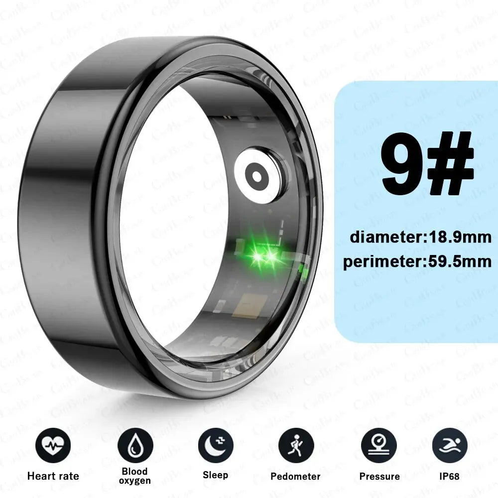 5ATM Waterproof Smart Ring for Men Women Health Monitoring 100+ Sport Modes Fitness Tracking Waterproof Sport Ring Smart 2024New